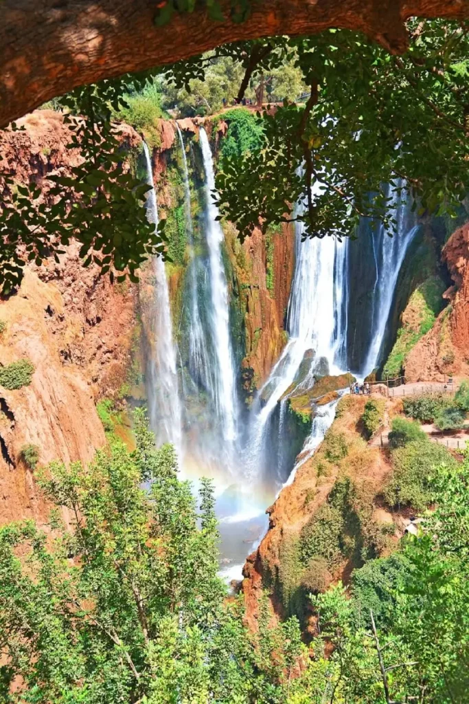 The Ouzoud waterfalls on the day trip from Marrakech